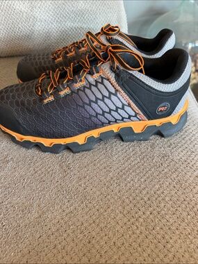 Timberland PRO Black and Orange Men's Athletic Work Shoes